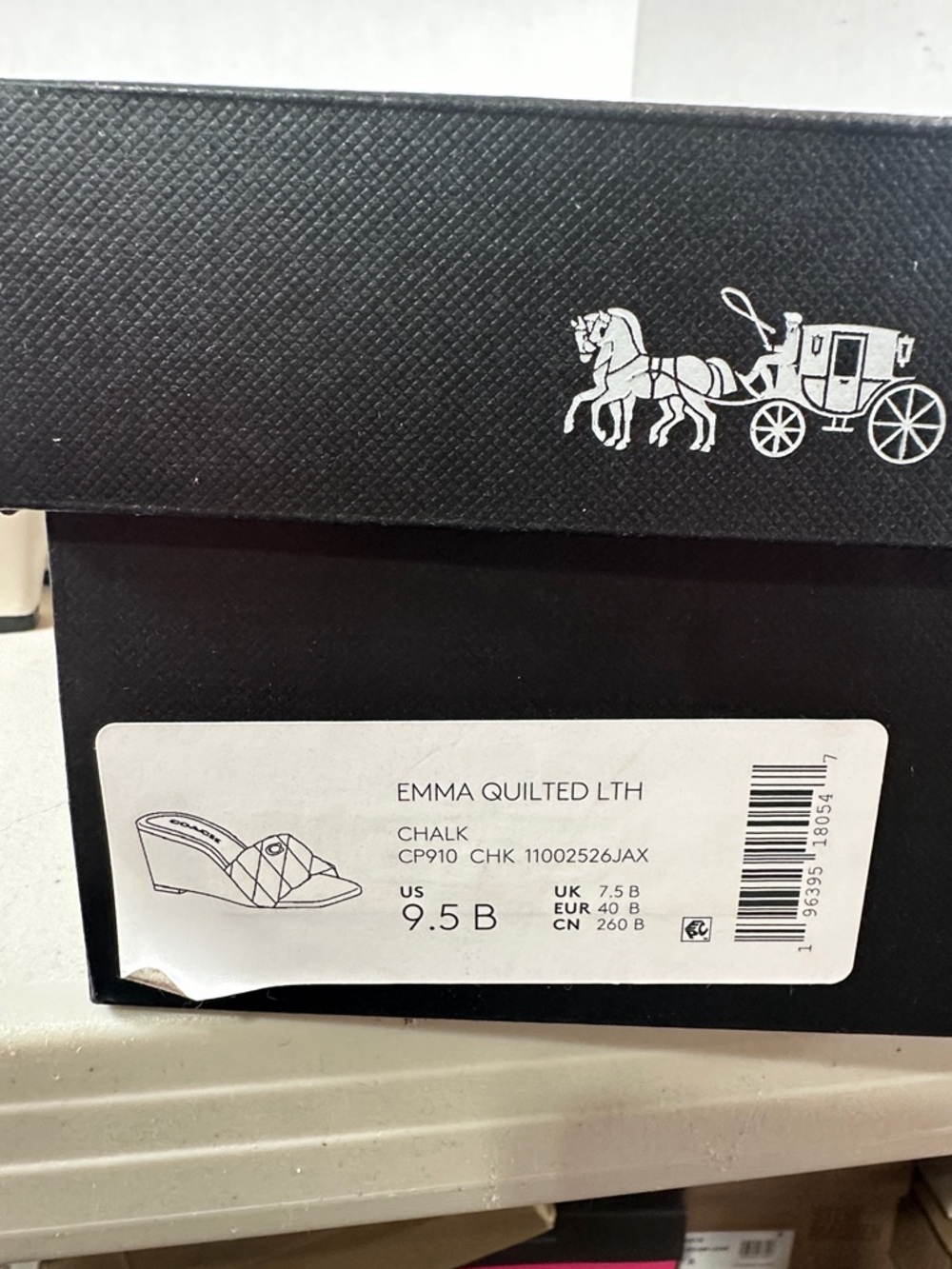 Coach Cream Quilted Leather Wedge Slide Mules - Picture 6 of 6